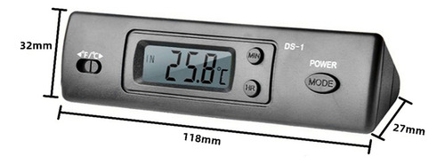 2 X -1 Termómetro Para Coche Con Pantalla Lcd C/f, Reloj De
