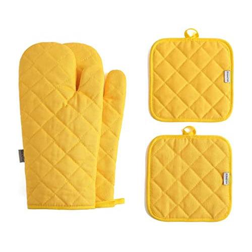 Oven Mitts And Pot Holders 4 Pcs Set,high Heat Resistan...