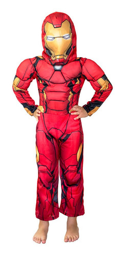 Disfraz Ironman Con Músculo Talle 0 Marvel