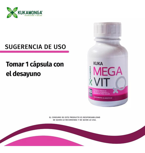 Megavit Multivitaminico De Mujer 60 Cáps Vitaminas Mujer