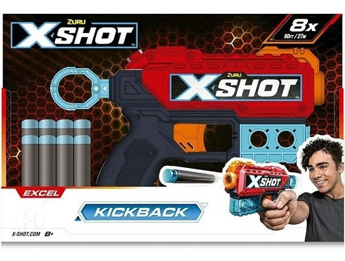 Lançador X-shot Kickback 8 Dardos Candide 5708