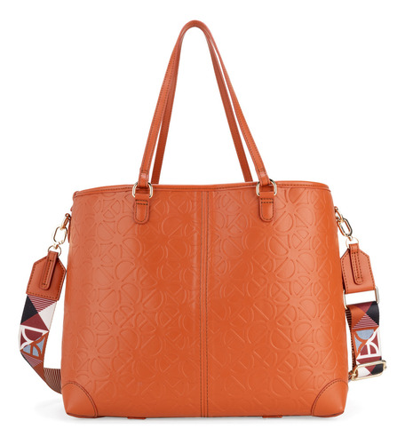 Bolsa Tote 2 En 1 Cloe Iniya Grande Color Naranja
