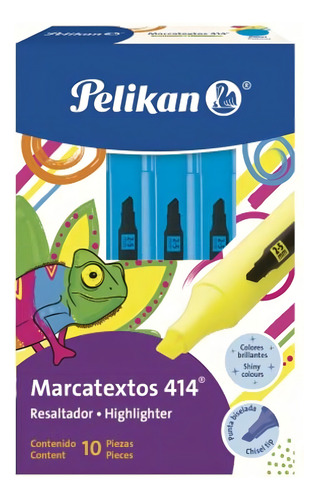 Marcatextos 414 Azul 10 Piezas Pelikan, 30160008
