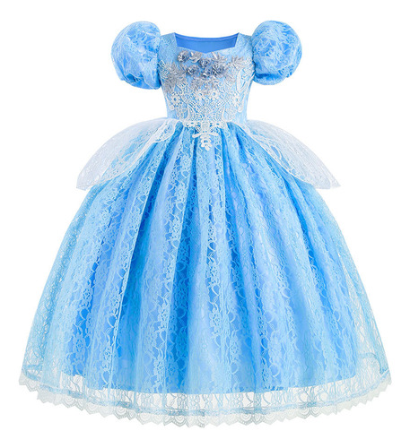 Vestido Abullonado De Cenicienta Para Cosplay De Halloween P