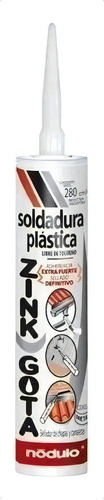 Soldadura Plastica Zinkgota Sellador 280ml Chapa Teja Techo Color Gris