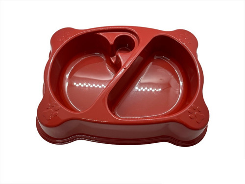 Comedouro E Bebedouro Automático Smart 2 Em 1 - 500ml Cor Vermelho
