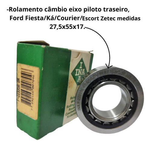 Rolamento Com Pista Carretel Traseiro Câmbio Ecort Zetec 1.8