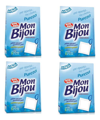 5x Sachê Perfumado Mon Bijou P/ Armários Gavetas 5un Em Cada