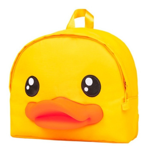 Mochila Escolar B.duck Amarillo Pico Pato Bolsa Niños  