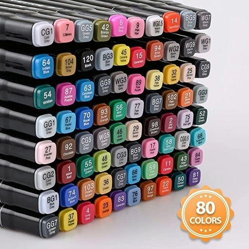 Imagen 6 de 10 de 80 Lápices Marcadores Doble Touchfive Original
