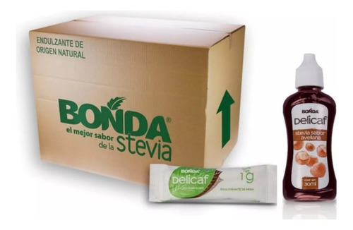 Kit Delicaf Stevia Para Café Y Gotero Avellana (no Amarga)