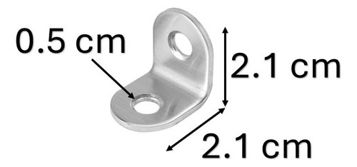 Paquete 25pzas Esquinero L Angulo Soporte Metálico 2 Cm