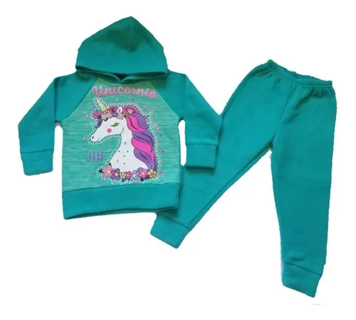 Buzo Polar Ni a Unicornio Turquesa Talla 2 A os