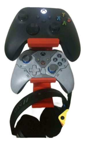 Soporte Control De Xbox One Doble Y Audifonos Para Pared 