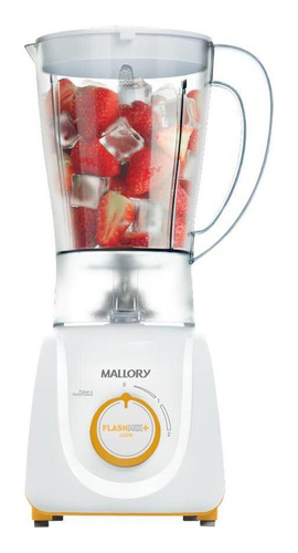 Liquidificador Mallory Flash Mix 127v Branco/laranja