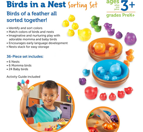Learning Resources Juego De Clasificación De Pájaros En Un N