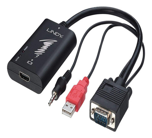 Lindy 1080p Para Vga Audio To Hdmi Cable Convertidor Numero