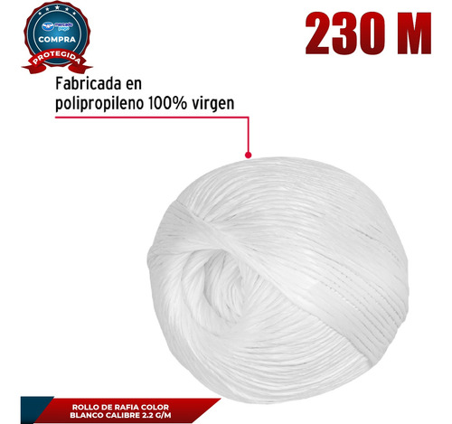 Rollo De Rafia De 230 M Colores Surtidos