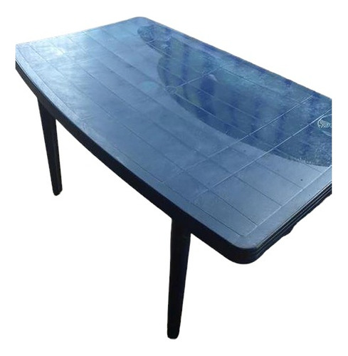 Mesa Plástica Rectangular Azul 118x80x73 Cm #e