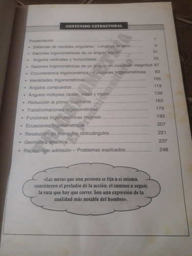Libro Trigonometría Teoría Y Práctica Goñi (Usado)