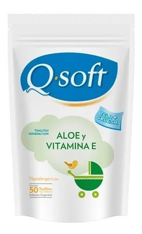 Toallitas Húmedas Q-soft Aloe Vera 50u Pack 12 Unid