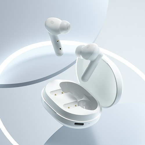 Auriculares in-ear gamer inalámbricos Haylou GT Series GT7 blanco con luz LED