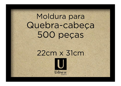 Moldura Para Quebra Cabeça 500 Peças 22cm X 31cm Jogos Game