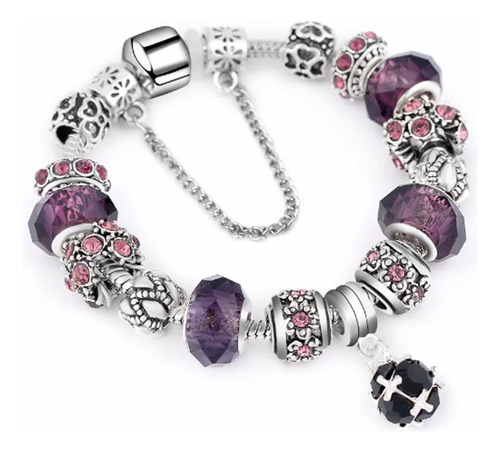 Pulsera Dijes  Fire Violet