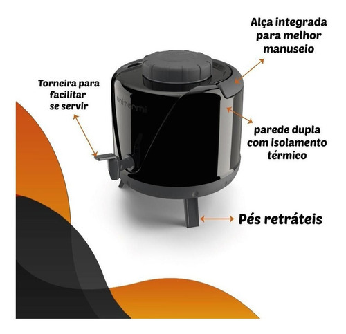 Garrafa Térmica Unitermi Botijão Arezzo 5 Litros Vermelho