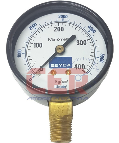 Manometro Beyca 100mm Rosca 1/2 Inferior 0-400kg