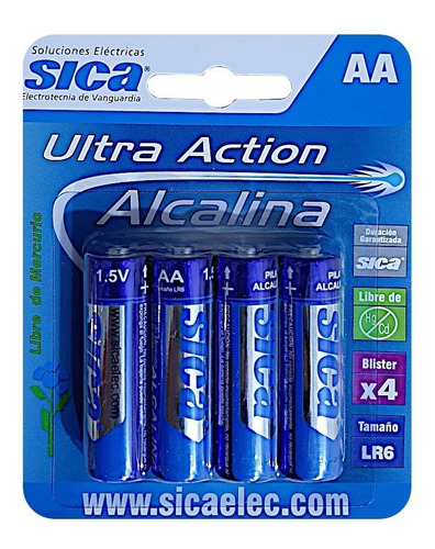 Pilas Aa 1.5 Alcalina Blister X4 Sica