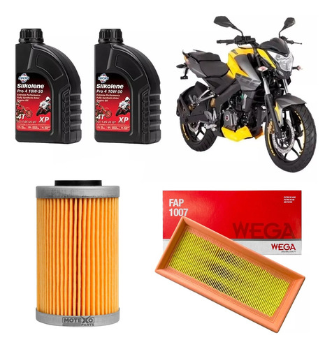 Kit Service Bajaj Rouser Ns As Filtros Silko Sintetico Sia+