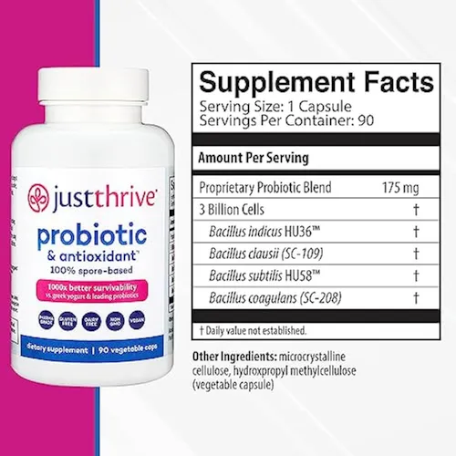 Suplemento Probiótico Y Antioxidante Just Thrive -