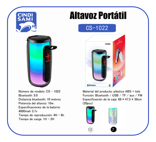 Audio Bluetooth Altavoz Inalámbrico Pequeño Portátil Mini