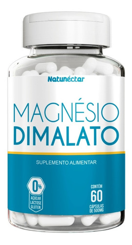 Magnésio Dimalato 60 Cápsulas Vitaminas Minerias Idosos