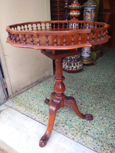 Antigua Mesa De Centro O Sala, Est Inglés. (Usado)