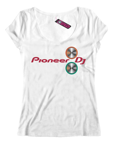 Remera Mujer Pioneer Dj Dee Jay Marca Logo Me59 Dtg Premium