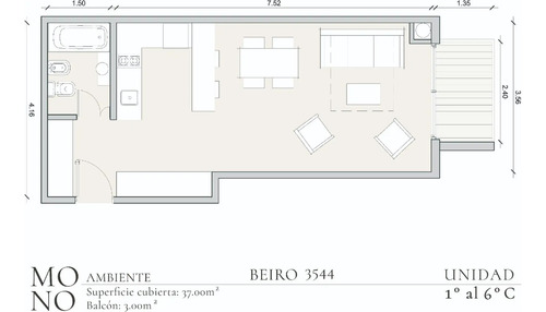Departamento Monoambiente Con Baulera En Venta En Construcción Al Costo