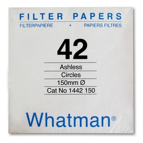 Papel Filtro Whatman N°42 De 125 Mm