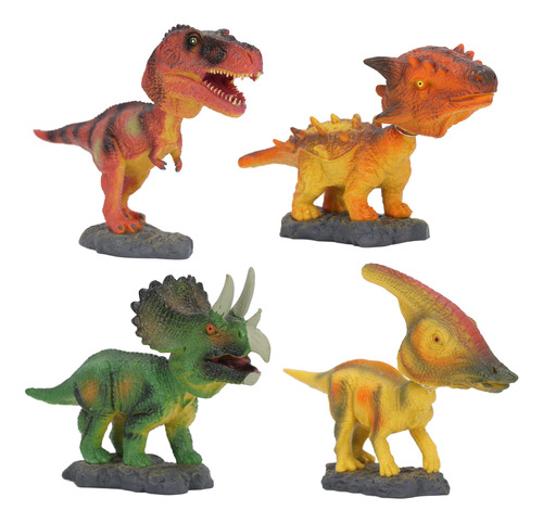 Juguete Con Forma De Dinosaurio Shaking Head, 4 Piezas, Educ