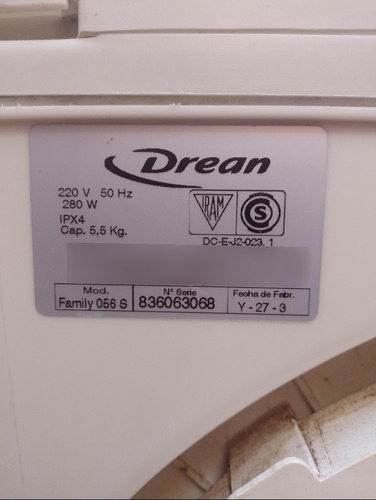 Lavarropas Drean Family Hasta 5,5 Kg (usado) Blanco (Usado)