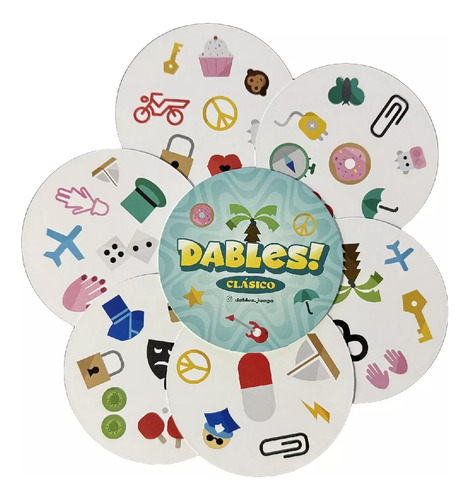 Dables Juego Mesa Cartas Redondas Rapidez Visual Dobles