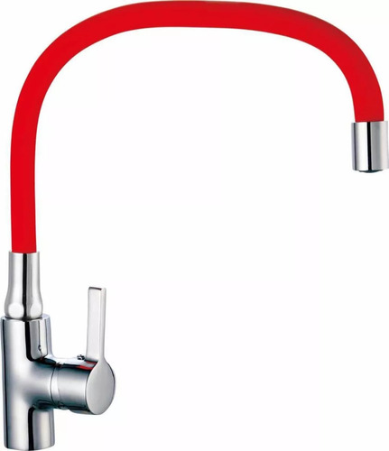 Llave Monomando Lavaplatos Flexible Cuello Goma Cocina