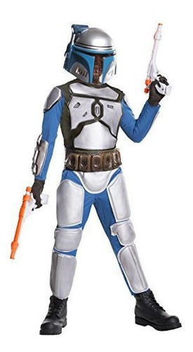 Disfraz De Jango Fett Infantil De Star Wars Deluxe, Grande.