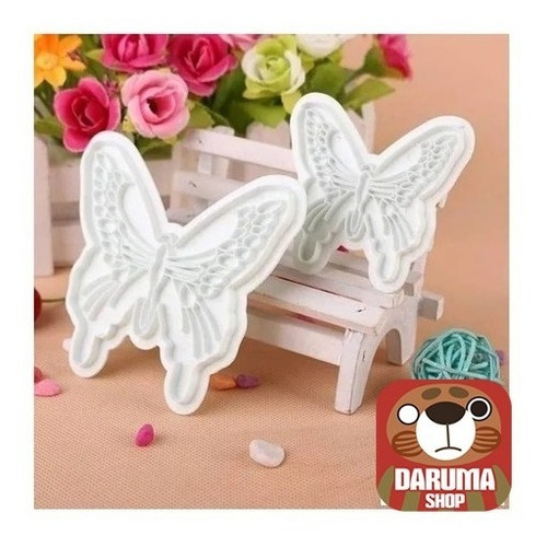 Imagen 3 de 5 de Setx2 Cortante Mariposa Repostería Porcelana Fondan Belgrano