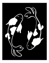 Comprar Cuadro Peces Koi - Madera Calada- Negro- Deco - 58x45cm