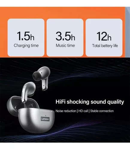  Lenovo Auriculares TWS lp5 : Electrónica