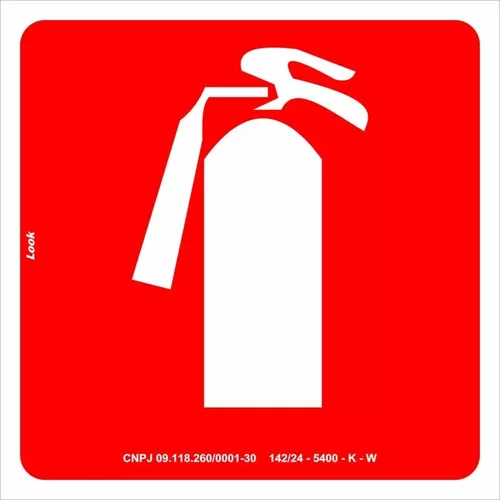 Placa Sinal. Combate Incêndio Fogo Extintor Água Ap Kit C\5
