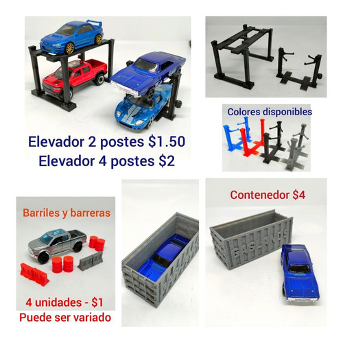 Imagen 6 de 10 de Piezas Para Diorama Diecast Hotwheels 1/64 Figuras 3d Hwpq
