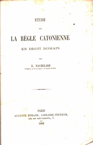 El Estado Catoniano En El Derecho Romano Por Eugene Macherla